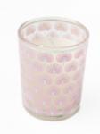 Свеча Dunglass Floox, 5,5х5,5х6,5 см,цв.розовый, комб.мат-лы, вес 65 гр, в стеклянном стакане