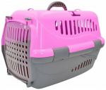 Переноска для кошек/собак (48*34*32 см) пластик, розовая 3526272 HOMEPET