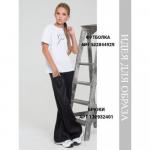 Брюки атласные черные