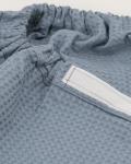 Вафельная накидка на резинке для бани и сауны Премиум мужская с широкой резинкой цвет 952 серый