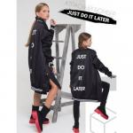 Бомбер атласный JUST DO IT LATER