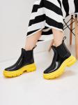 KEDDO черный/желтый ПВХ женские ботинки (О-З 2022)