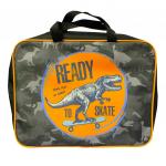 70159 Папка-сумка с ручкой Дино-раптор, формат А4, текстильная, увеличенная боковина 75мм