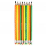 70806 Набор карандашей деревянных HB заточенных, с ластиком, 10 шт