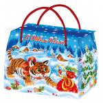 Сюрприз(веревочные ручки) (7). Новогодняя упаковка (короб) 800 гр