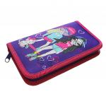 70041 Пенал корпусный Спортсменки, 1 отделение на молнии, 19*11 см