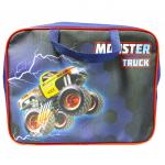 70104 Папка-сумка с ручкой Монстр трак blue, формат А4, текстильная, увеличенная боковина 75мм