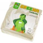 Акция5% Салфетки бумажные 24х24 см "Greena", 2-х слойные, 50 штук в упаковке, крафт (Россия)