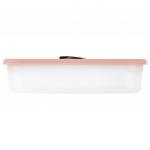 "Lucky Friday" Контейнер для продуктов пластмассовый 0,65 л, 19,5х12,5х5 см, паровыпускной клапан, подходит для СВЧ, пудровый (Россия)