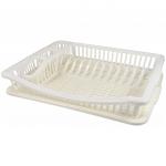 "Stockholm" Сушилка для посуды и столовых приборов пластмассовая 47х37х8 см, молочный туман (Россия)