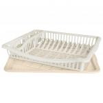 "Stockholm" Сушилка для посуды и столовых приборов пластмассовая 47х37х8 см, молочный туман (Россия)