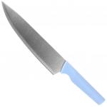 "Новоселье" Нож кухонный 200 мм из нержавеющей стали, широкое лезвие, пластмассовая ручка, цвета микс, в блистере (Китай)