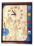 Часы с циферблатом под роспись "Рыбки" с красками арт.ДНИ122