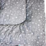 Одеяло детское  BabyRelax  леб. пух 300 гр.110х140, бязь,  Звездное небо (серый)