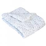 Одеяло детское  BabyRelax  леб. пух 300 гр.110х140, бязь,  Звездное небо (серый б/з)