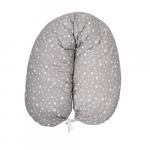 Подушка  Бумеранг  для беременных  MamaRelax  35х155 (синтепух, чехол вн.100% хл.+ навол.100% хл.)  Звездное небо серый