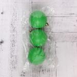 Набор шаров пластик d-5,5 см, 3 шт "Матовый" зелёный