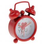 Будильник "I love you", d=4 см, красный