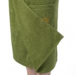 Килт(юбка) мужской махровый, с карманом, 70х150 тёмно-болотный