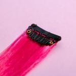 Цветные пряди для волос «Живи Ярко», (ярко-розовый) 50 см