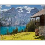 Алмазная мозаика «Альпийский рай» 40 ? 50 см, 40 цв. + наклейка