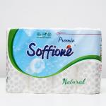 Туалетная бумага Soffione Premio «Natural», 3 слоя, 12 рулонов