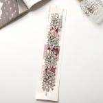 Аксессуар для волос "Зара" цветы, 23х3,5 см, серебро
