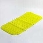Антискользящий резиновый коврик для ванны ROXY-KIDS 34,5х76 см салатовый (с отверстиями)