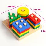 Детская развивающая пирамидка «Собери сам» 11,5х11,5х5 см