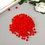 Набор матовых бусин "Астра" 6 мм, 20 гр, красный