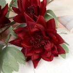Цветы искусственные "Астра махровая" 10х65 см, бордовый