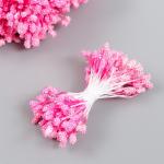 Тычинки для цветов "Капельки пузырьковые фуксия"МИКС 4х7 мм набор 700 шт длина 6,5 см