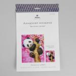 Алмазная мозаика «Весёлая панда» 20 ? 25 см, 21 цв. + наклейка