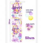 Интерьерные наклейки "Воздушные шары и радуга" 31х120 см разноцветный