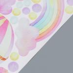 Интерьерные наклейки "Воздушные шары и радуга" 31х120 см разноцветный