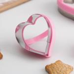 Набор форм для вырезания печенья KONFINETTA «Сердце», 10?8 см, 3 шт, цвет МИКС
