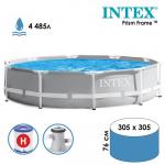 Бассейн каркасный Prism Frame, 305 х 76 см, фильтр-насос, 26702NP INTEX
