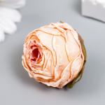 Бутон на ножке для декорирования "Пионовидная роза персиковая" 4х5 см