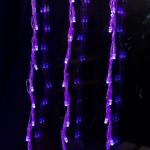 Гирлянда «Водопад» 2 ? 1.5 м, IP20, прозрачная нить, 400 LED, свечение фиолетовое, 8 режимов, 220 В