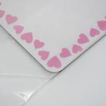 Пакет "Сердца", с жестким дном, розовый, 14 х 14 х 44 см