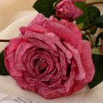 Цветы искусственные "Роза изыск" 10х64 см, пепельно-розовый