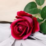 Цветы искусственные "Роза обаяние" 6х46 см, малиновый