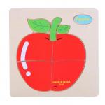 Детские деревянные рамки-вкладыши «Овощи, ягоды, фрукты» 15 ? 15 ? 0,5 см, МИКС