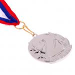 Медаль призовая, 2 место, серебро, 4,3 х 4,6 см