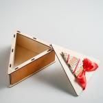 Коробка деревянная, 14.5?13.5?6.5 см "Новогодняя. Треугольник и ёлка", подарочная упаковка