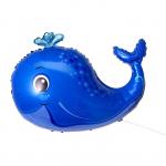 Шар фольгированный 30" «Весёлый кит»"