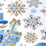 Декоративная наклейка Room Decor "Снеговики с подарками" 29х41 см