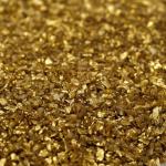 Грунт "Золотистый металлик"  декоративный песок кварцевый, 250 г фр. 0,5-1 мм