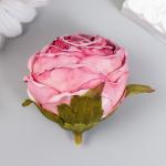Бутон на ножке для декорирования "Пионовидная роза пыльно-розовая" 4х5 см
