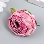 Бутон на ножке для декорирования "Пионовидная роза пыльно-розовая" 4х5 см